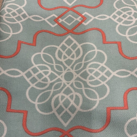 Tablecloth turquoise/peach 116x58wide - Picture 3 of 6